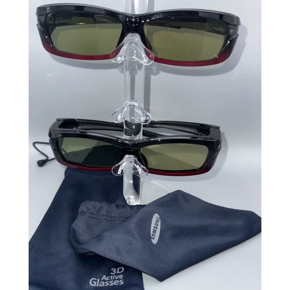 2 pair Samsung 3D Glasses SSG-2200AR Active Glasses No Charging Cable Untested